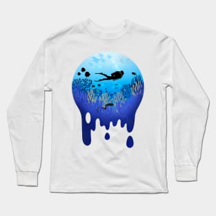 Diving The Blue Ocean Adventure Long Sleeve T-Shirt